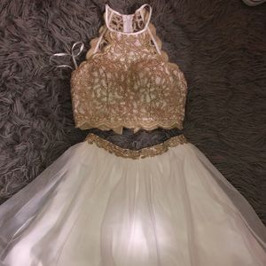 Sequin gold 2 piece dress